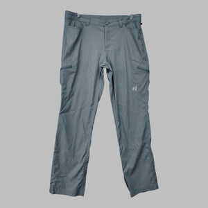 Eddie Bauer First Ascent Women’s 10 Cargo Pants Zip Pockets Outdoor Gray Tech